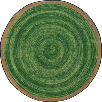 Feeling Natural 5'4" Round area rug, color Pine