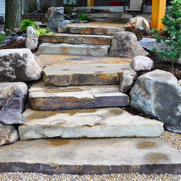 Outcropping Steps & Fieldstone Boulders