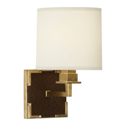 Mary McDonald Wall Sconce Cinnamon Faux Ostrich Leather w/ Natu - Wall Sconces