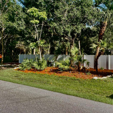 White vinyl fence