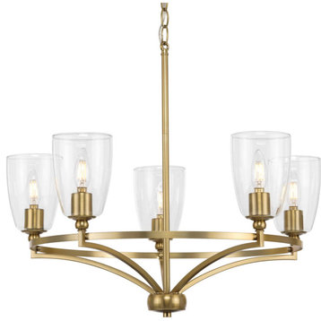 Progress Lighting P400296 Parkhurst 5 Light 25"W Taper Candle - Brushed Bronze