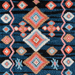 Momeni - Momeni Margaux Table Tufted Contemporary Area Rug Navy 5' X 7'6" - Transform traditional rooms with the tribal design of the Margaux Collection. Inspired by the nomadic motifs of North African prints, the geometric rug patterns range from Moroccan-style diamonds and stars to zigzags and stripes. Brilliant shades of red, pink, orange, blue and black capture the lively spirit of each floor covering, making each rug an eye-catching focal point for modern floors. Table tufted construction gives the decorative carpet a thick textural pile that's plush and pleasing beneath bare feet.