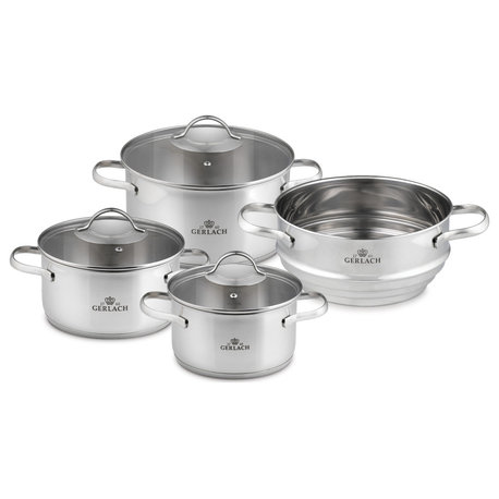 VIDA Stainless Steel  Pot Set With Steamer 7pcs