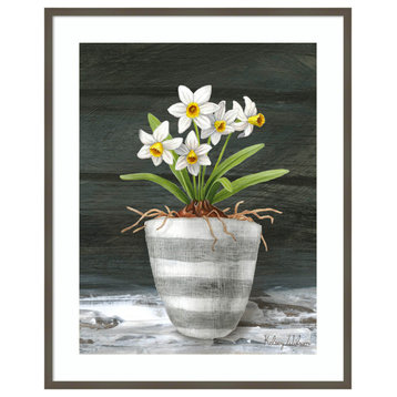 Farmhouse Garden II White Daffodils by Kelsey Wilson Framed Wall Art 33 x 41