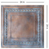 Cambridge Faux Tin Ceiling Tile - 24 in x 24 in, Pack of 10, #DCT 06, Weathered Copper