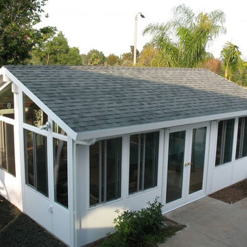 Sunroom and patio enclosures with vaulted ceilings