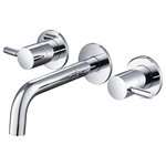 Isenberg - Isenberg 100.1950 2-Handle Wall Mounted Bathroom Faucet, Brushed Nickel - **Please refer to Detail Product Dimensions sheet for product dimensions**