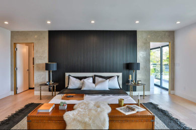 Inspiration for a contemporary bedroom remodel in Other
