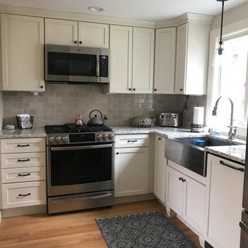 Woburn KraftMaid Kitchen, Full-Overlay White Cabinetry