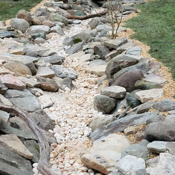 Natural Steam water feature and Koi Pond construction