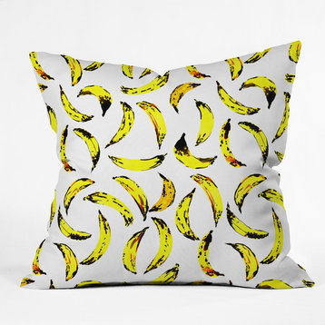 Amy Sia Go Bananas Throw Pillow, 18"x18"