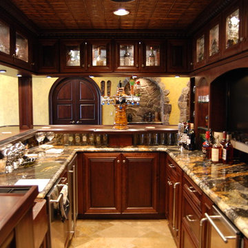 Olde English Aged Plaster Finish throughout an entire Lower Level in Virginia