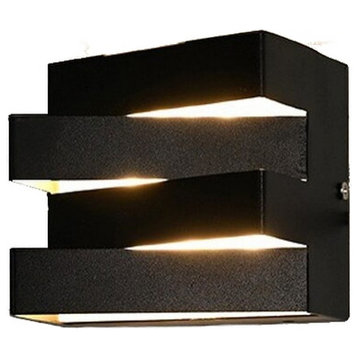 Black/White Outdoor/Indoor Alumunim LED Wall Light For Garden, Villa, Porch, Black