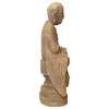 Chinese Rustic Distressed Finish Wood Lohon Monk Statue Hws2814