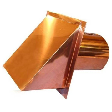 Copper Exterior Side Wall Cap, 10 Inch, With Damper Only