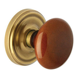 Emtek Regular Rosette Style Stoneware Knob Set - Products