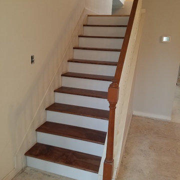 Basic stair tread and riser replacement , no railing work