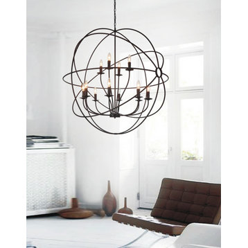 Arza Chandelier - Brown, 12