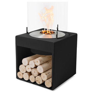 EcoSmart Pop 8L Fireplace Smokeless, Black, Ethanol Burner
