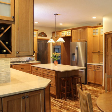 Quartersawn Oak Craftsman Style Kitchen That Brings The Outdoors In.