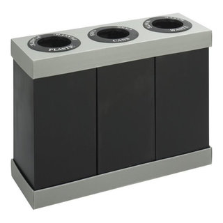 Safco Large Capacity Plastic Step-On Receptacle 23 Gal Black