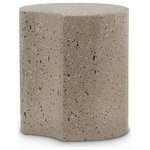 Meridian Furniture - Dimple Terrazzo Pattern Iron End Table, Taupe, 1-Piece: 18"Wx18"Dx20"H - Beautify your room with this Dimple taupe end table. Crafted from taupe Terrazzo patterned iron metal, its modular shape allows you to connect as many as needed, offering versatility and style. With a contemporary nesting design, it adapts effortlessly to various spaces, whether used individually or in clusters. Perfect for adding both functionality and a modern aesthetic to your living area, this table promises to be a chic addition that enhances organization and visual appeal in any setting.