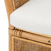 Lynn Rattan Accent Chair With Cushion Honey Brown Wash/White