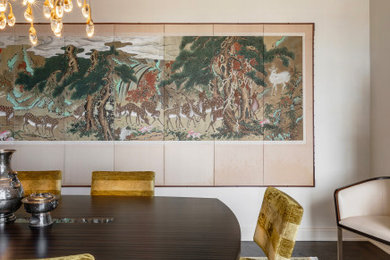Inspiration for a contemporary dining room remodel in New York
