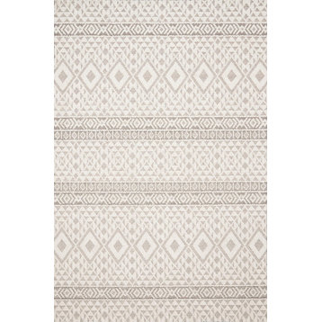 Silver Ivory Indoor Outdoor Cole Area Rug by Loloi, 4'0"x5'9"