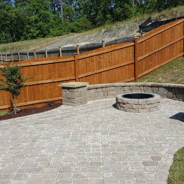 Paver Patios, Retaining Walls, Columns, Full Landscape Projects at Various Homes