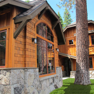 Lake Tahoe homes by Loverde Builders, Shakertown Craftsman siding
