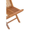 Teak Wood California Folding Outdoor Patio Side Chair, A-Grade Teak, Set of 2