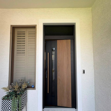 Dekton 0163 Venezia Noce - exterior aluminum door