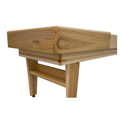 Texan Shuffleboard Table with Hickory Collar, Legs and Trim - Game Tables