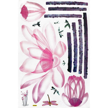 Pink Lily - X-Large Wall Decals Stickers Appliques Home Decor
