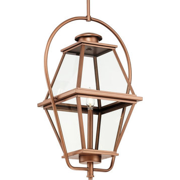 Bradshaw One Light Outdoor Hanging Lantern in Antique Copper (Painted)