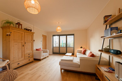 Design ideas for a contemporary living room in Other.