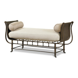 Sonoma Metal Frame Bed End Bench on Casters - Dining Benches