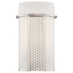 Designers Fountain - Designers Fountain LED6051A-SP Lucern - 10.5" 10W 1 LED Wall Sconce - Lucern 10.5" 10W 1 LED Wall Sconce Satin Platinum Frosted Glass