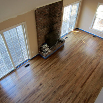 EAST HAMPTON: RUSTIC RED OAK REFINISHED WITH FRUITWOOD STAIN AND BONA TRAFFIC HD