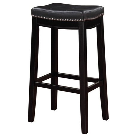 Claridge Black Bar Stool, 30"