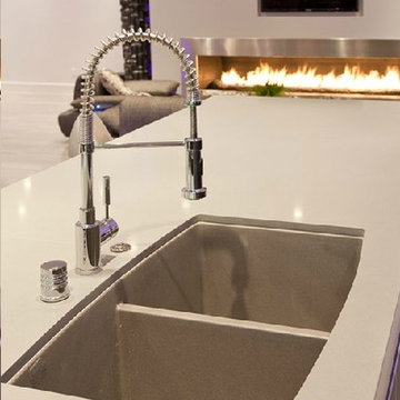 Modern Kitchen featuring Blanco America Sink and Faucet