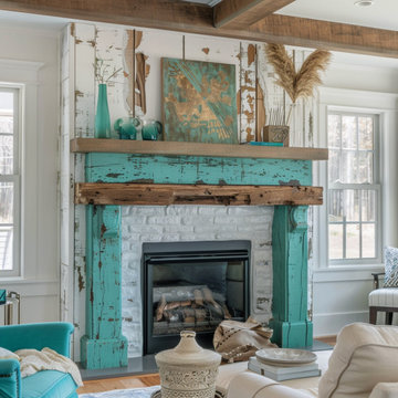 Colored Fireplace Mantels