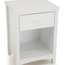 Eleanor Nightstand, Opal White, 1 Drawer