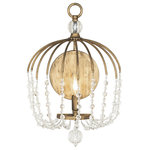 Varaluz - Varaluz 343W01HG One Light Wall Sconce Voliere Havana Gold - Parasol frames meet their crystal crush in this new pendant collection. Umbrella frames, carnival rides and birdcages clearly present in the design. But Continuing the frame lines with crystal is an unusal twist. Glam, coastal and cottage all coalesce together into one pretty, shimmery and airy pendant.