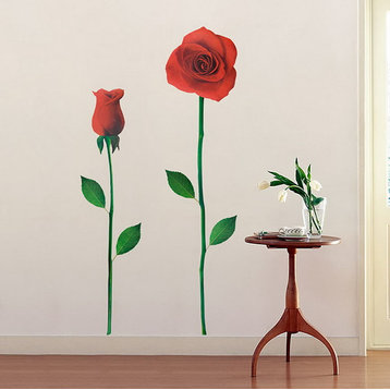 Glorious Rose 2 - X-Large Wall Decals Stickers Appliques Home Decor