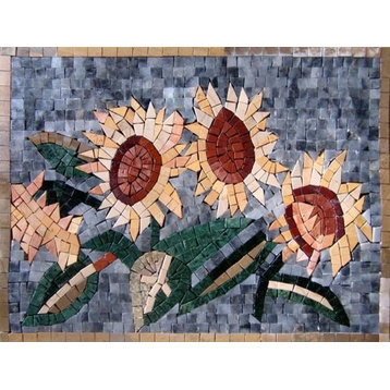 Mosaic Wall Art, Sunflowers, 15"x20"