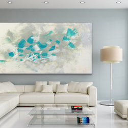 Preethi Arts - Pleased' 72x36 inches Contemporary Art Large Modern Painting Wall Art Decor - Paintings