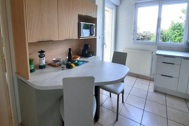Cette image montre une cuisine minimaliste.