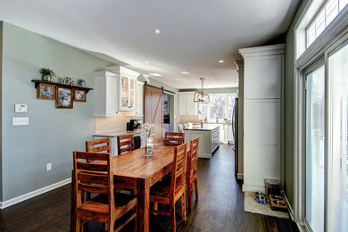 Example of a transitional home design design in Philadelphia